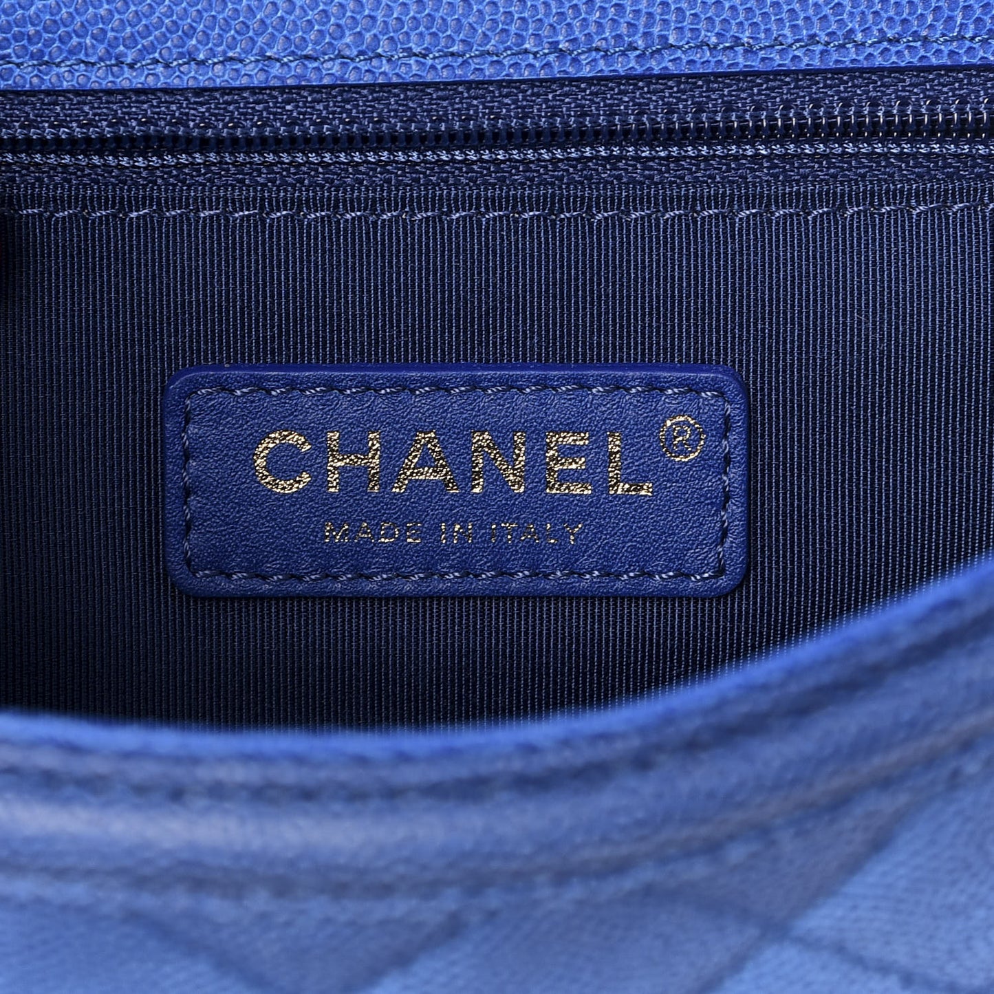Caviar Quilted Small Sunset On The Sea Flap Blue