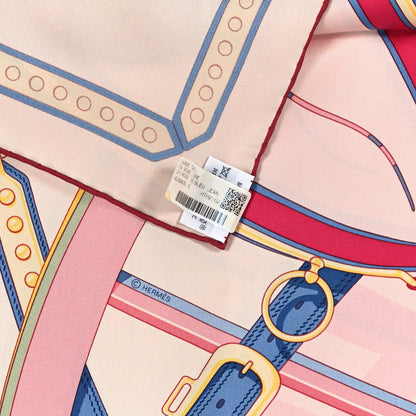 Hermes Silk En Roue Libre Scarf 90 Rose The Bleu Jean 3 of 3