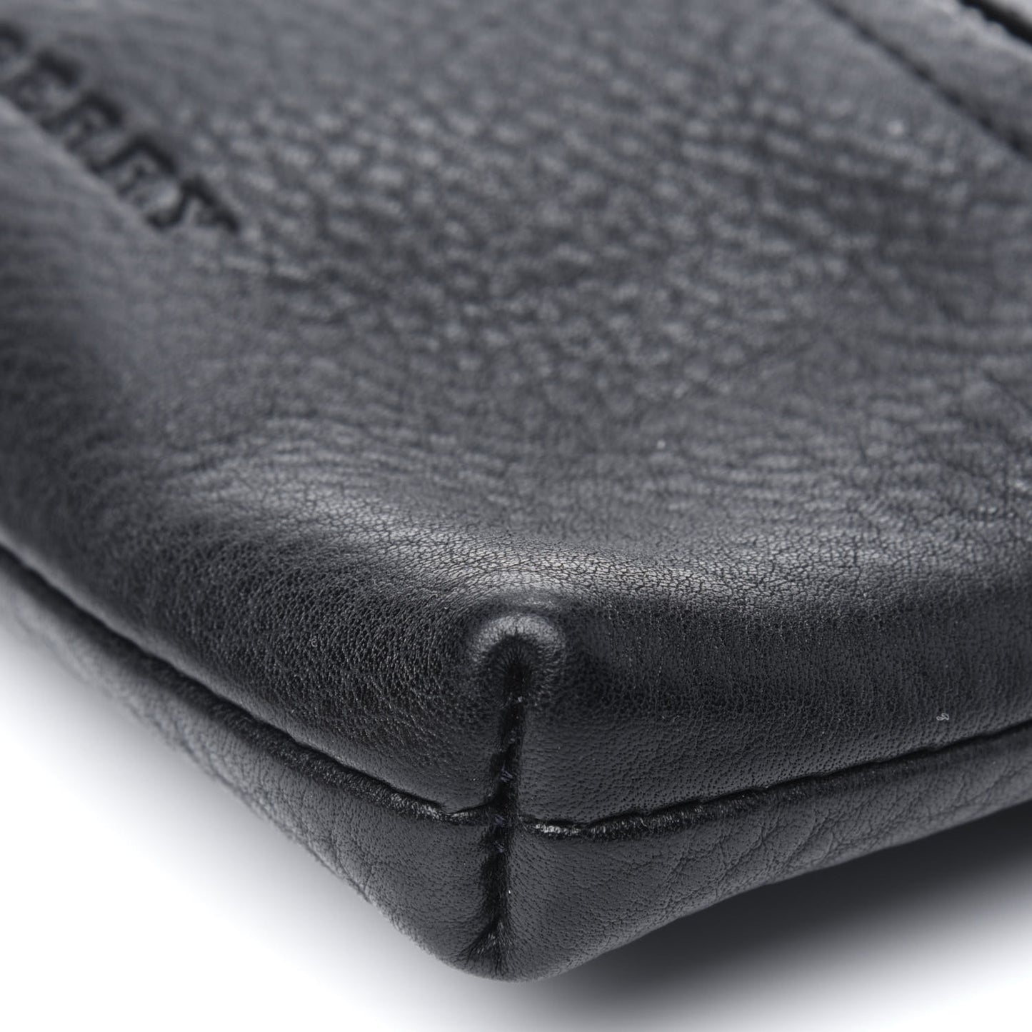 Grain Calfskin Mini Crossbody Bag Black