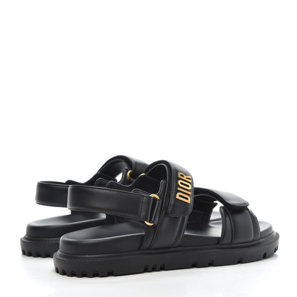 Christian Dior Lambskin Dioract 10mm Sandals 38.5 Black 4 of 8