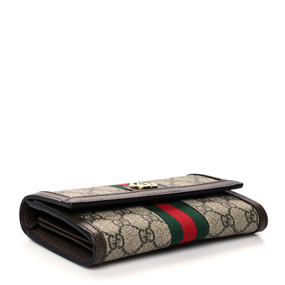 Gucci GG Supreme Monogram Web Ophidia Continental Wallet Brown 4 of 8