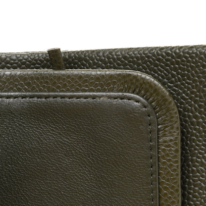 Chanel Caviar Quilted Medium Double Flap Dark Green 11 of 12