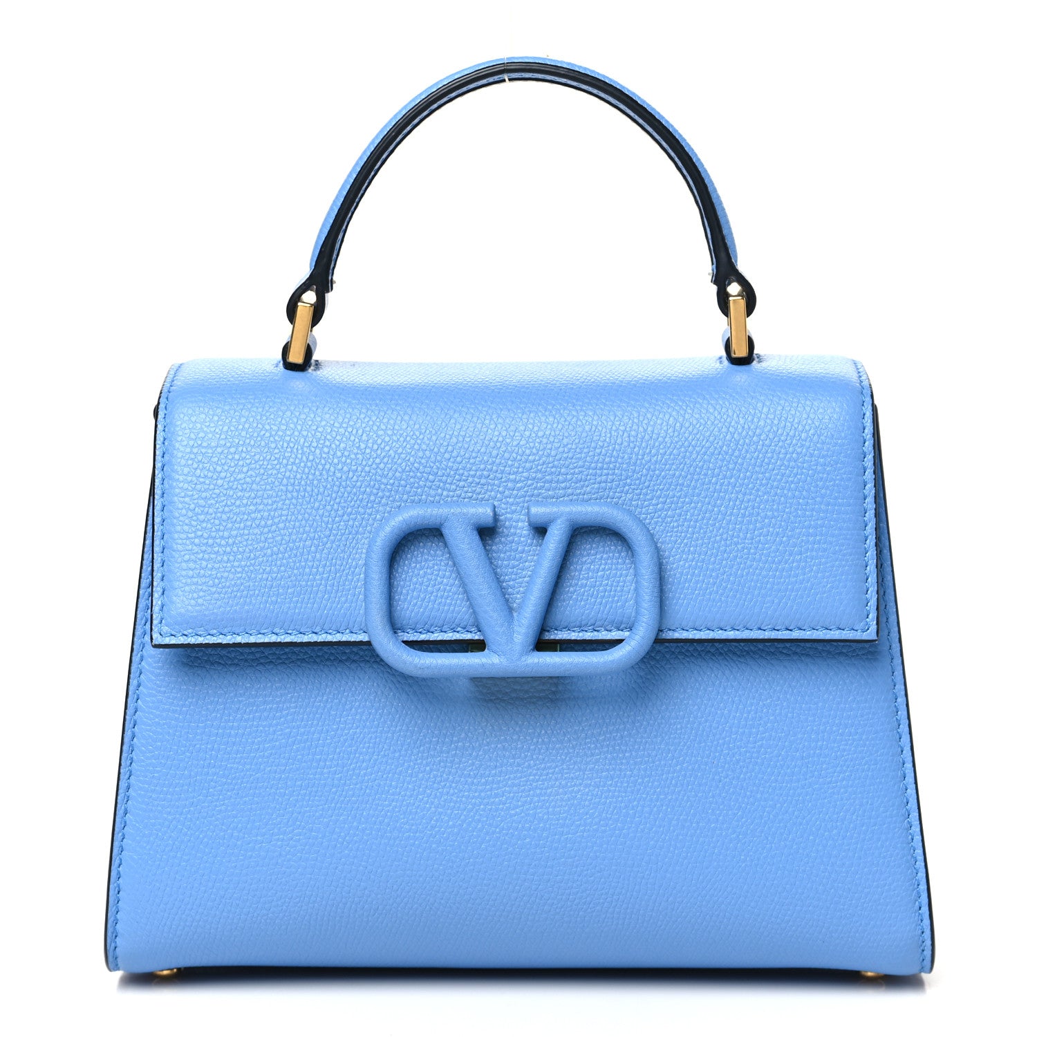 Valentino Garavani Grainy Calfskin Small VSling Top Handle Bag Blue 1 of 9