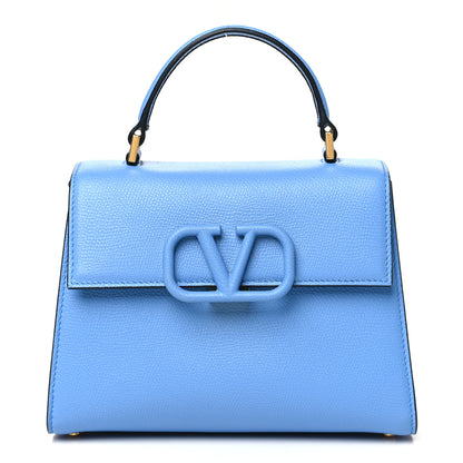 Valentino Garavani Grainy Calfskin Small VSling Top Handle Bag Blue 1 of 9