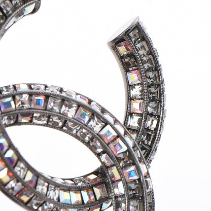 Chanel Ruthenium Crystal Baguette CC Brooch Multicolor 5 of 7