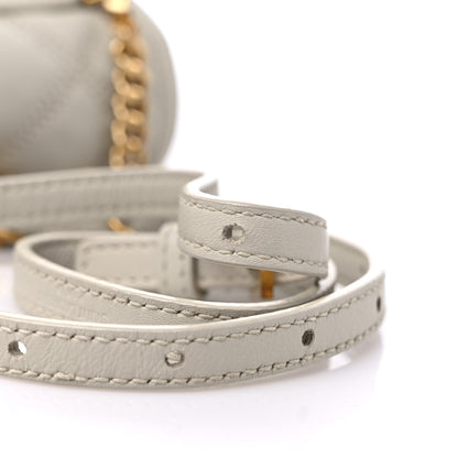 Saint Laurent Lambskin Diamond Quilted Becky Belt Bag White 10 of 11