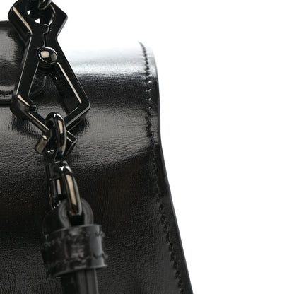 Gucci Boarded Dyana Lux Calfskin Web Monochrome Medium Bamboo 1947 Top Handle Bag Black 16 of 19