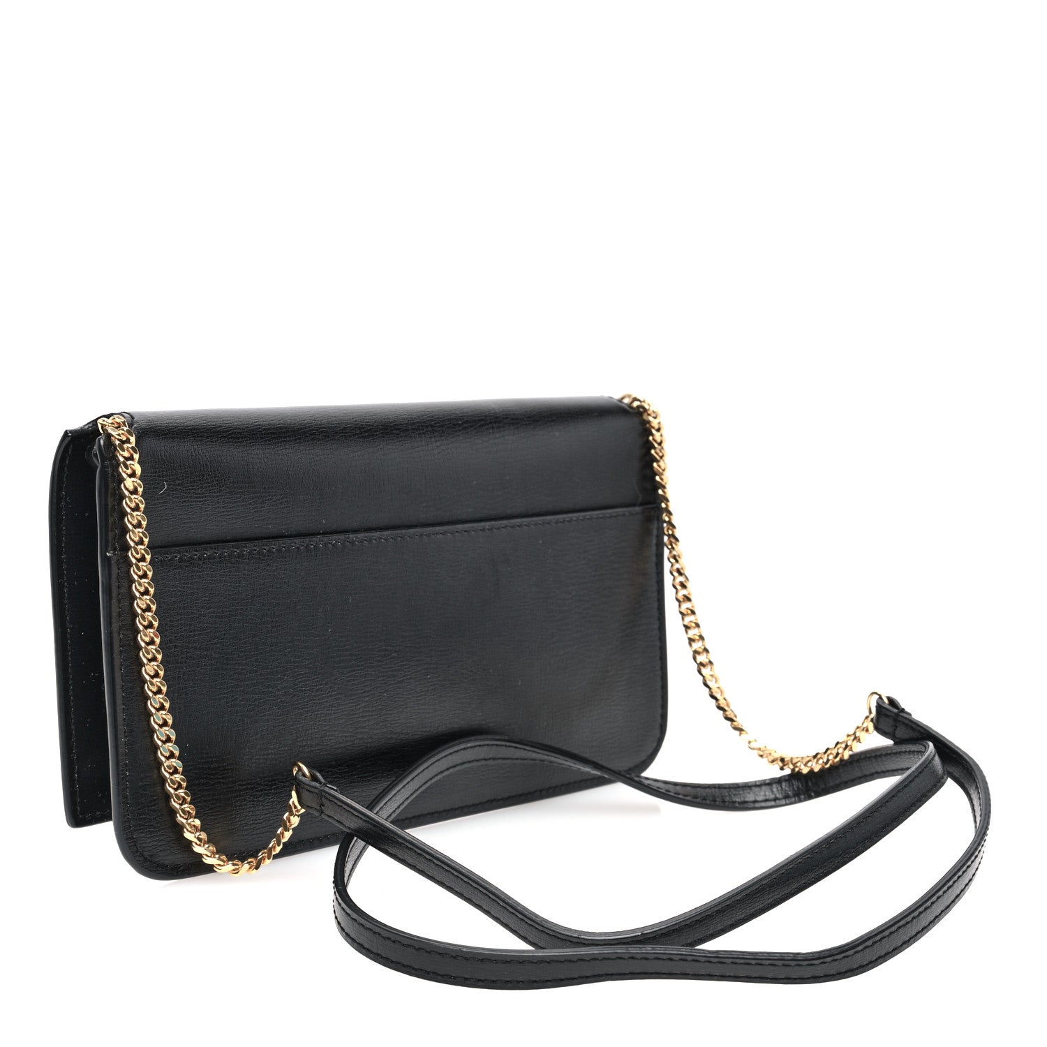 Saint Laurent Smooth Calfskin Monogram Phone Holder Crossbody Black 3 of 9