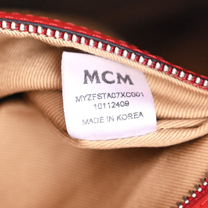 MCM Visetos Medium Crossbody Pouch Candy Red 7 of 10