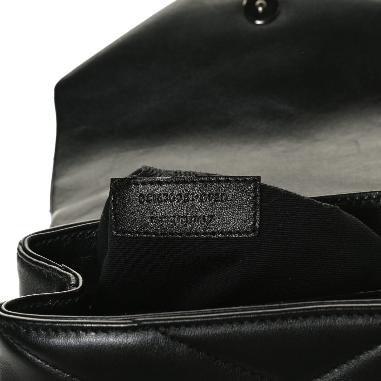 Calfskin Y Quilted Monogram Toy Loulou Crossbody Bag Black