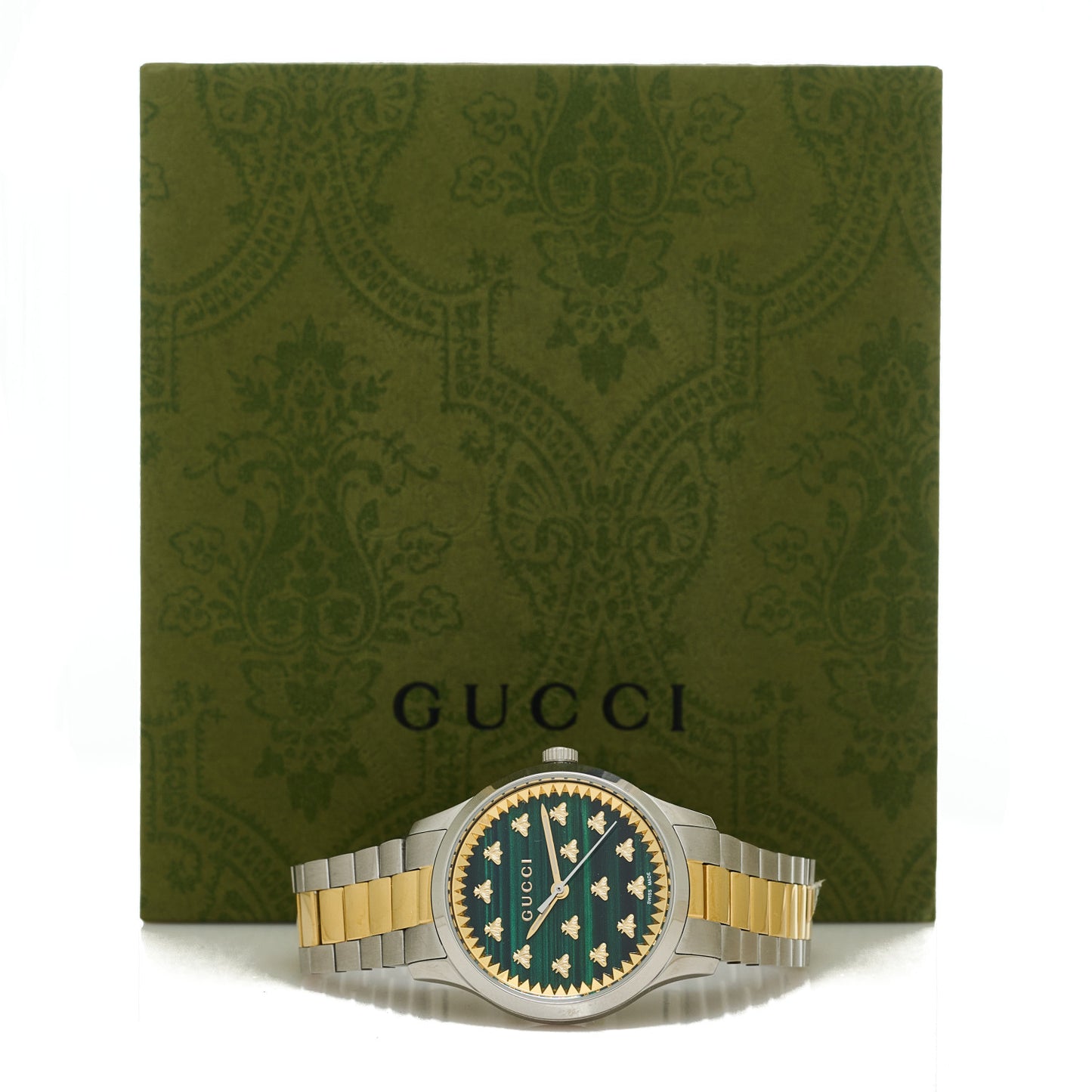 Stainless Steel Malachite 32mm G-Timeless Bee Quartz Watch