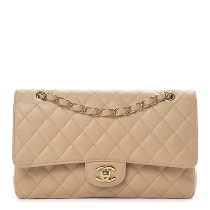Chanel Caviar Quilted Medium Double Flap Beige 1 of 11