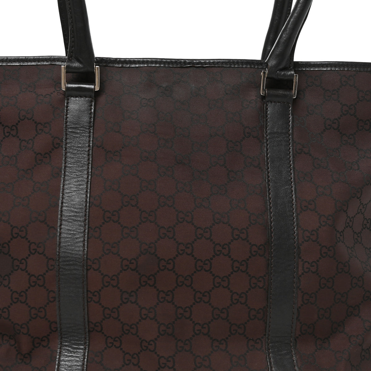 Gucci Nylon Monogram Large Tote Dark Brown 8 of 10