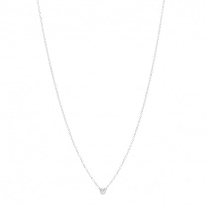 Tiffany Sterling Silver Diamond .03ct Elsa Peretti Diamonds by the Yard Pendant Necklace 1 of 4