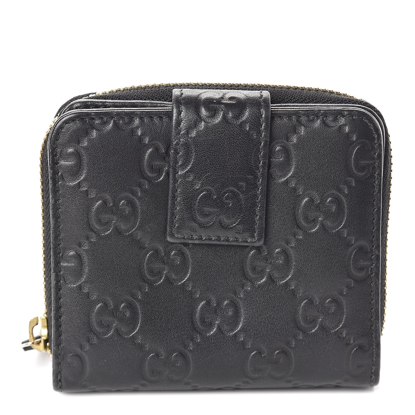 Guccissima Zip Around French Wallet Black