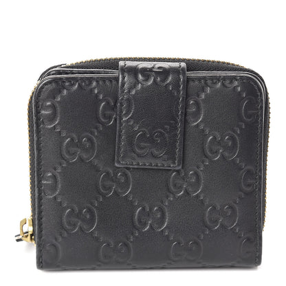 Gucci Guccissima Zip Around French Wallet Black 1 of 8