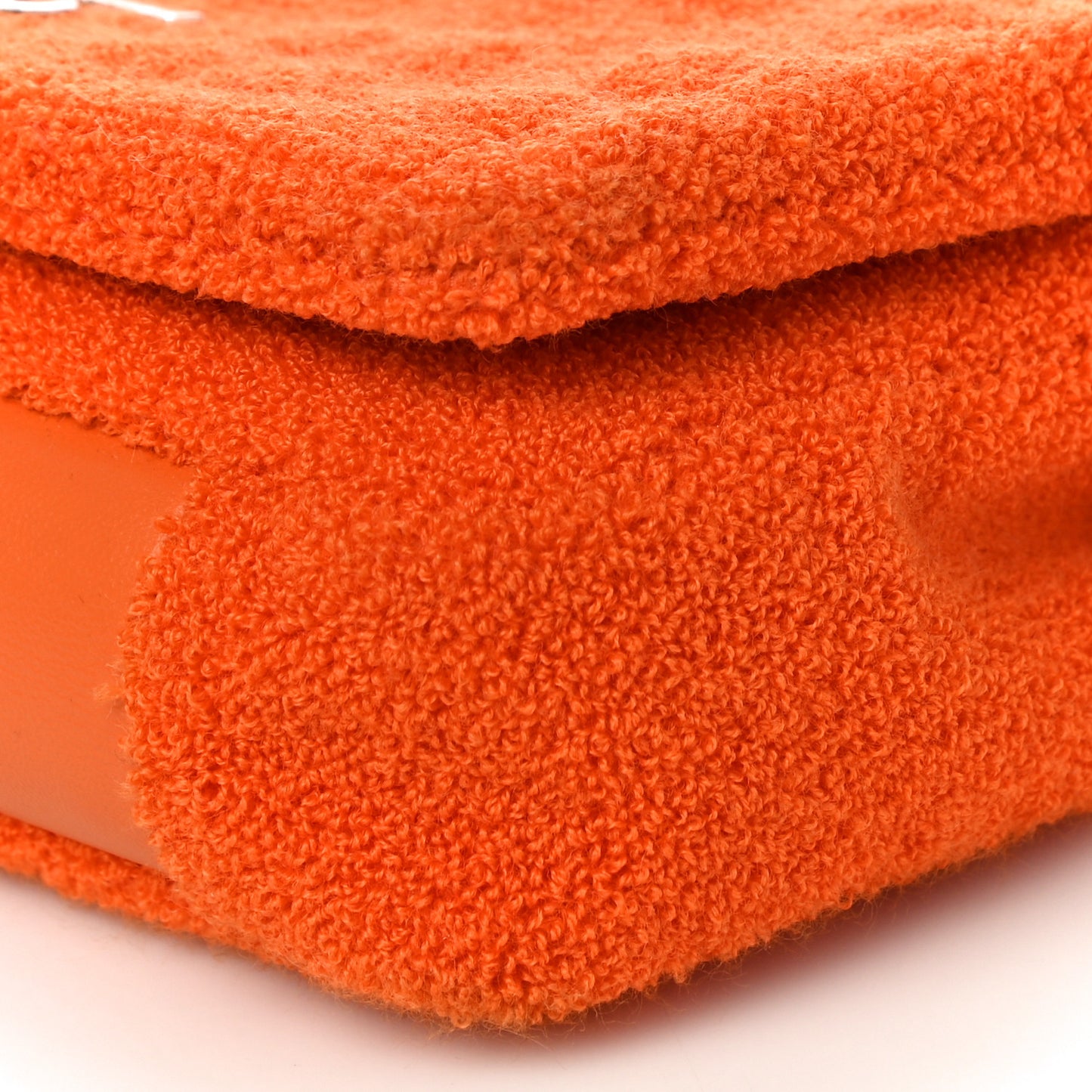 Cotton Terry Cloth Quilted Small Lola Bag Orange