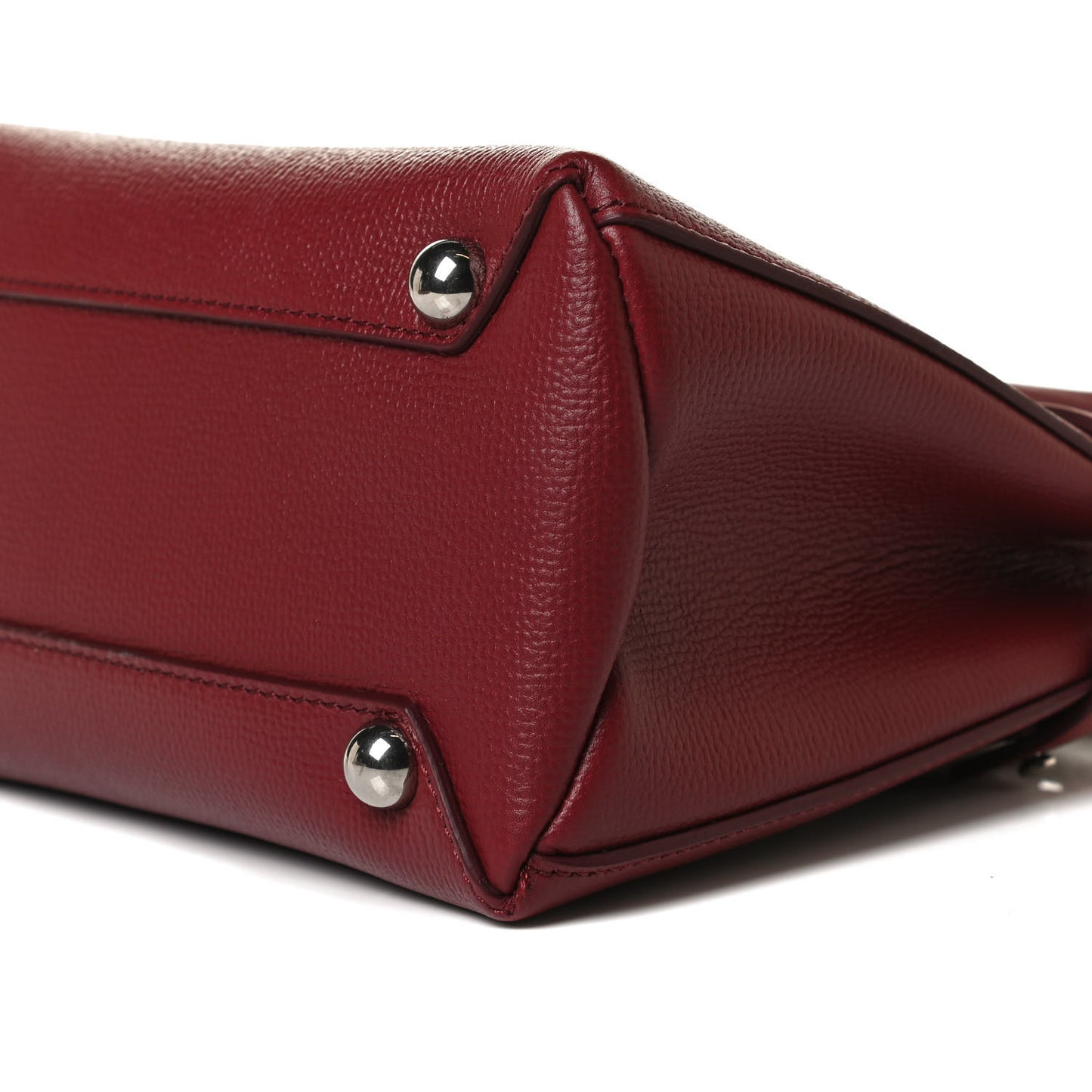 Grainy Calfskin House Check Baby Banner Tote Crimson