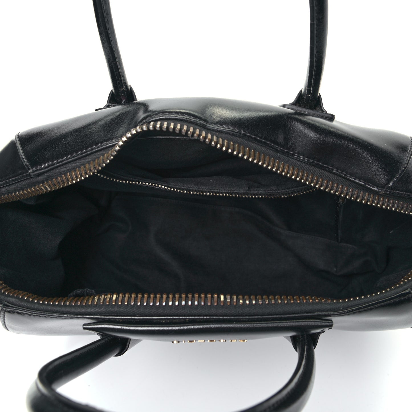 Shiny Lord Calfskin Medium Antigona Black