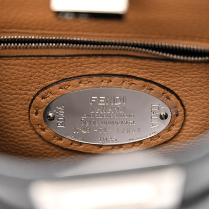 Fendi Cuoio Romano Selleria Bi-Color Mini Peekaboo Iconic Satchel Black Mou 7 of 11