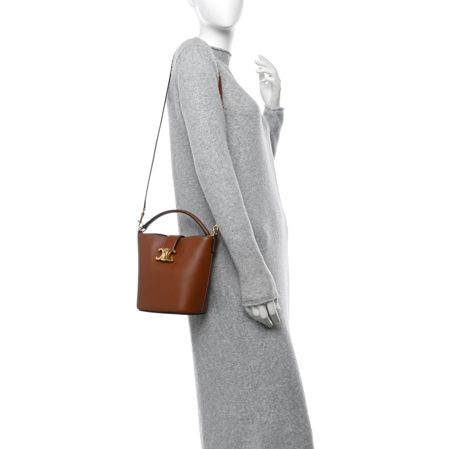 Smooth Calfskin Triomphe Small Louise Bag Tan