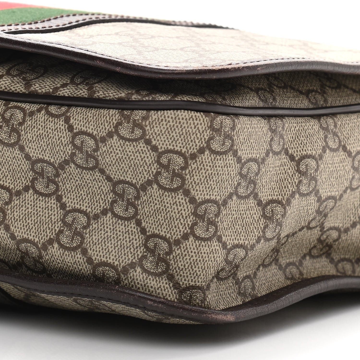 Gucci GG Plus Monogram Web Medium Flap Messenger Beige Dark Brown 10 of 11