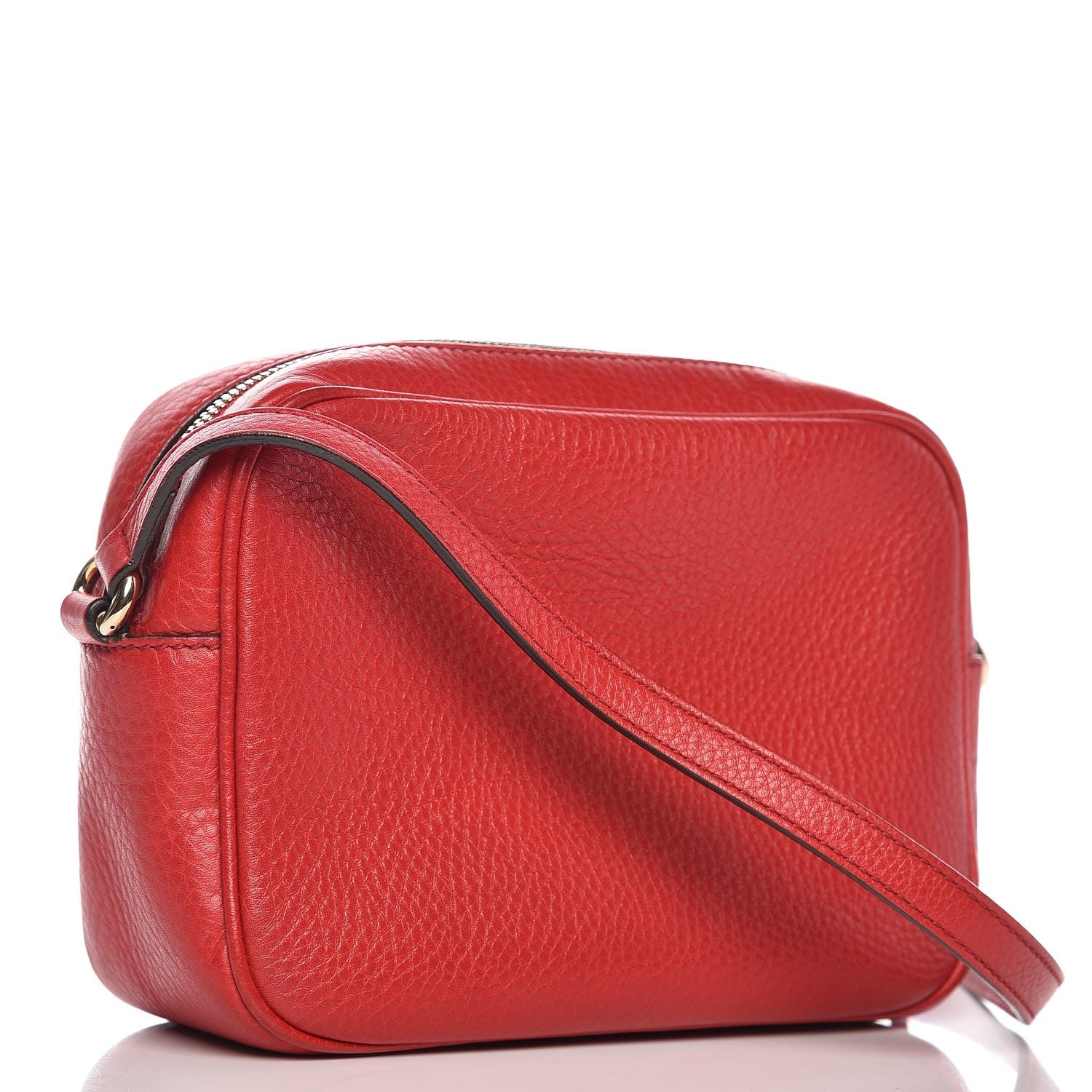 Gucci Pebbled Calfskin Small Soho Disco Bag Tabasco Red 3 of 8