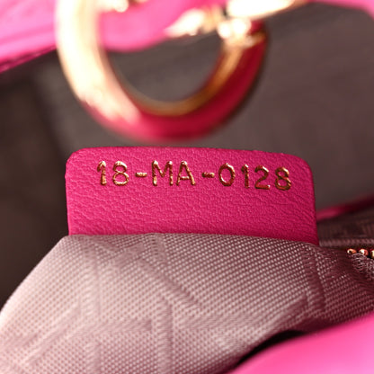 Christian Dior Lambskin Cannage Mini Lady Dior Fuchsia 7 of 8
