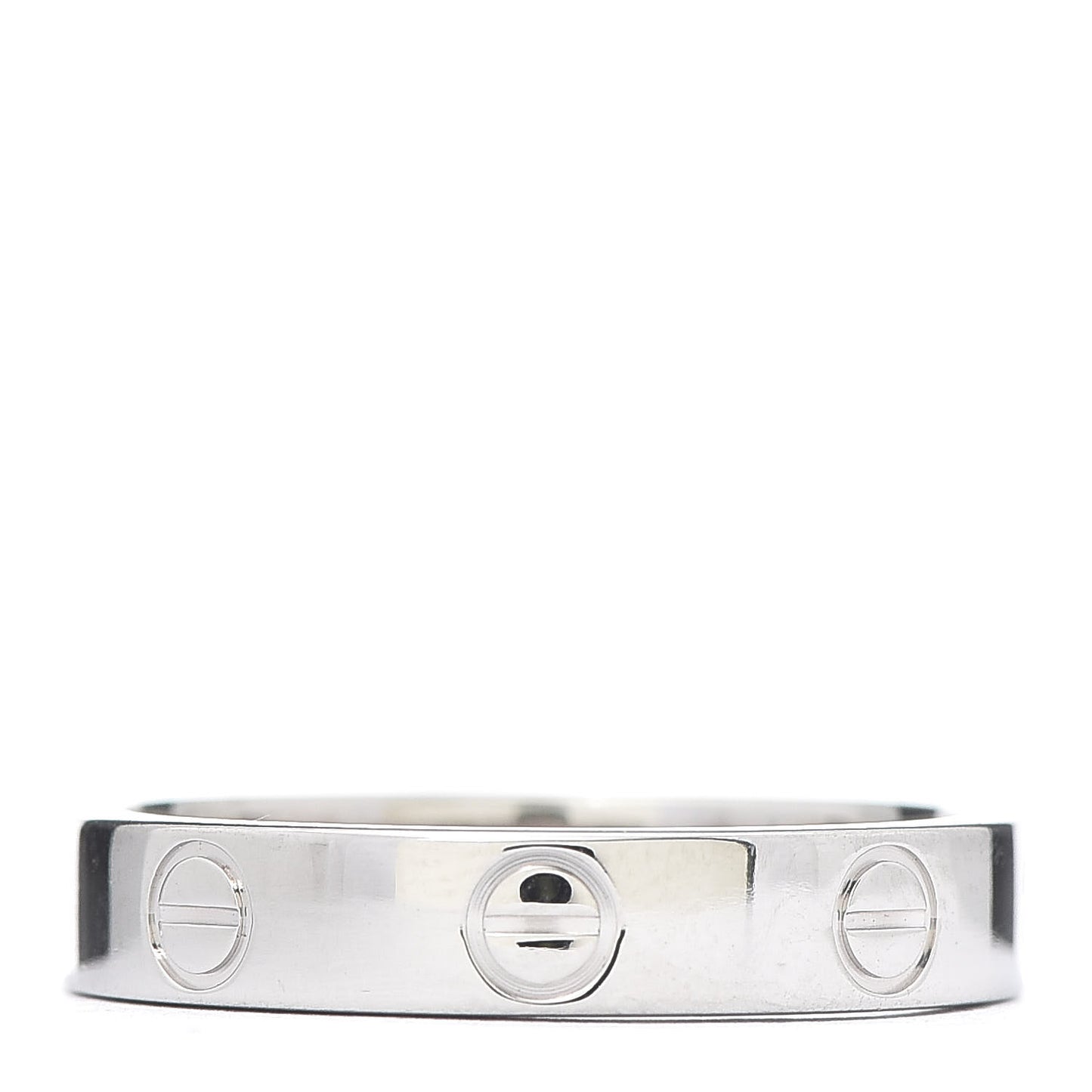 18K White Gold 3.5mm LOVE Wedding Band Ring 52 6