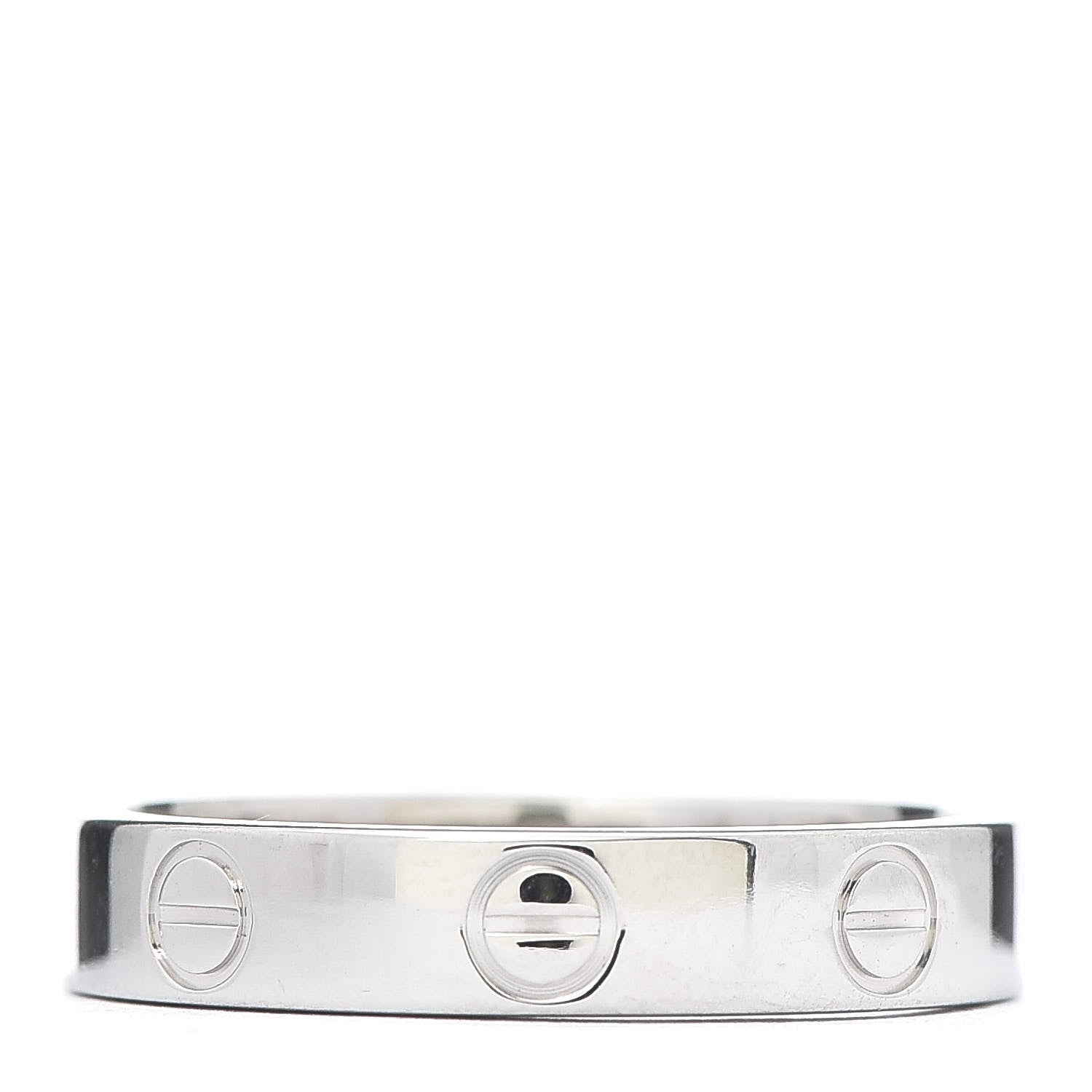 Cartier 18K White Gold 3.5mm LOVE Wedding Band Ring 52 6 3 of 4