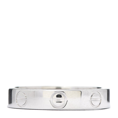 Cartier 18K White Gold 3.5mm LOVE Wedding Band Ring 52 6 3 of 4