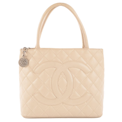 Chanel Caviar Quilted Medallion Tote Light Beige 1 of 7