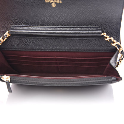 Chanel Caviar Quilted Wallet On Chain WOC Black 5 of 12
