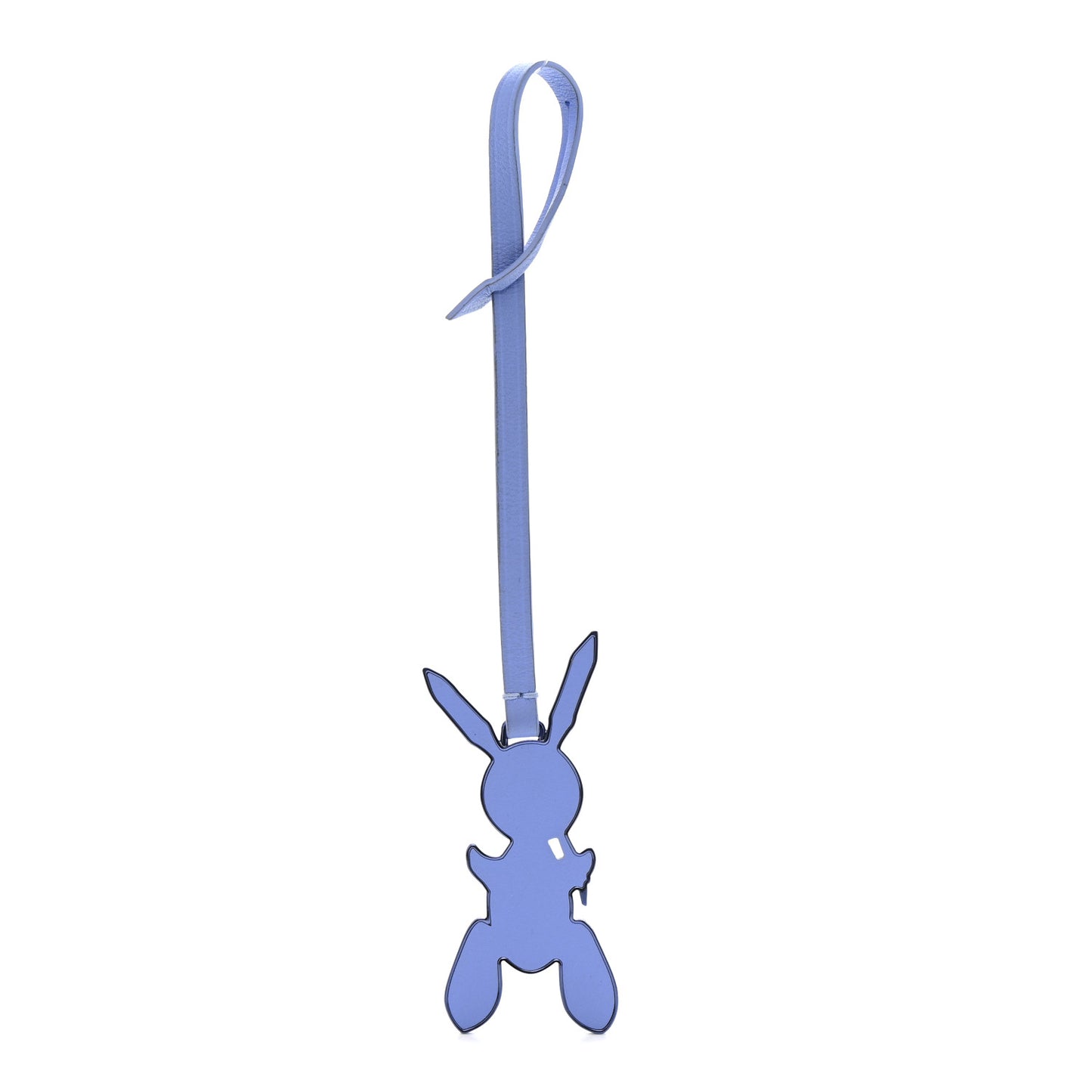 Calfskin Jeff Koons Masters LV Rabbit Bag Charm Blue