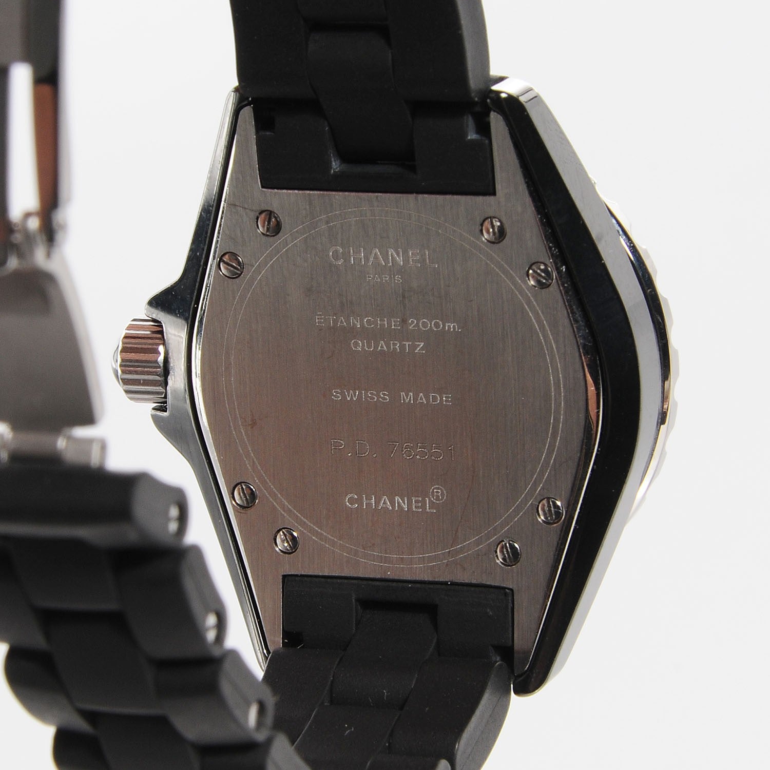 Chanel Stainless Steel Ceramic 33mm J12 Quartz Watch Black 5 of 6