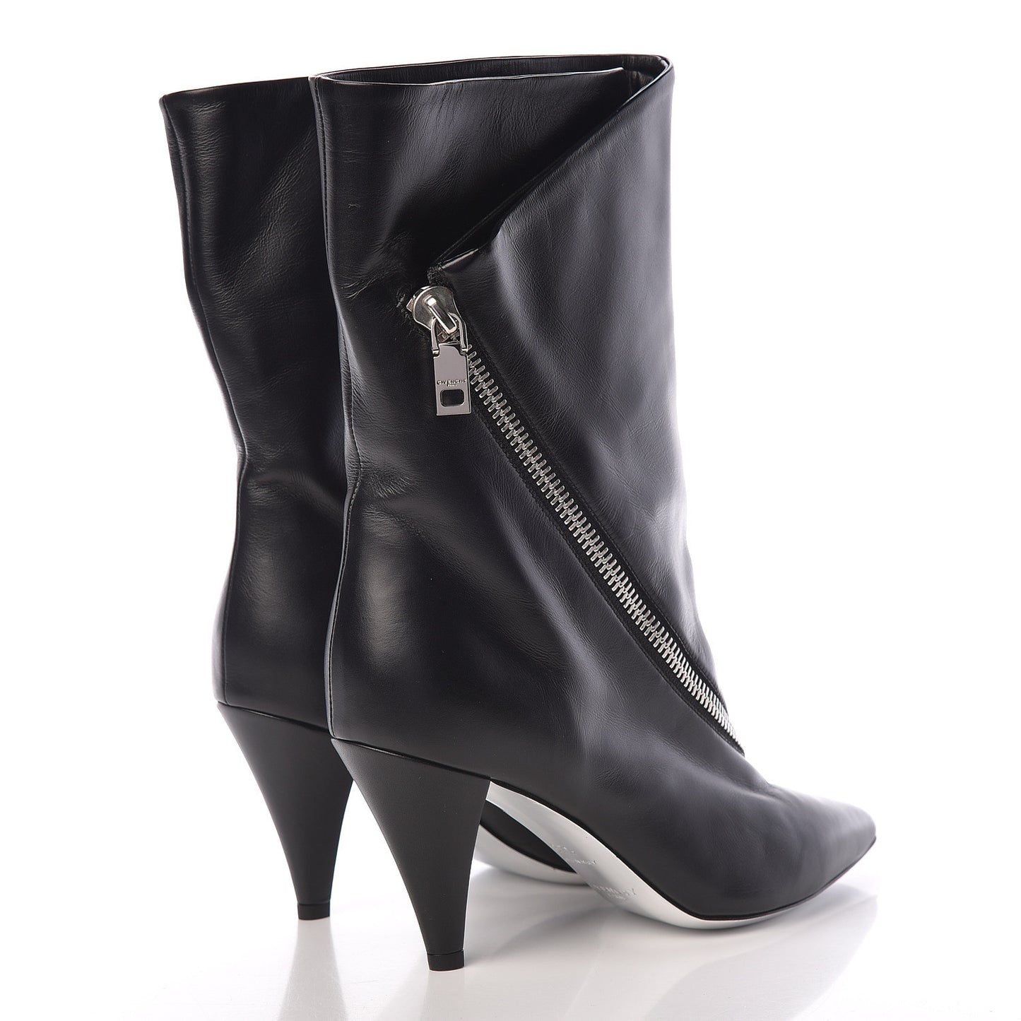 Calfskin Botte Show 80 Ankle Bootie 37.5 Black