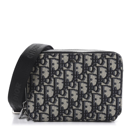 Christian Dior Oblique Pouch Navy Blue 1 of 13