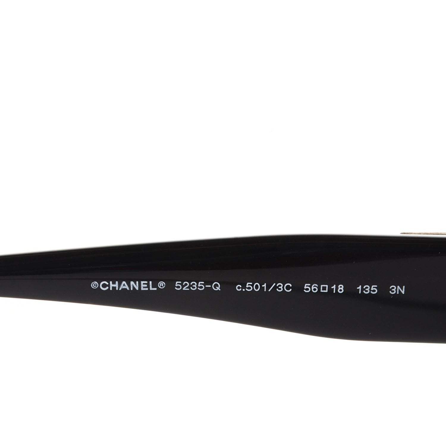Chanel Acetate CC Turnlock Sunglasses 5235-Q Black Beige 4 of 7