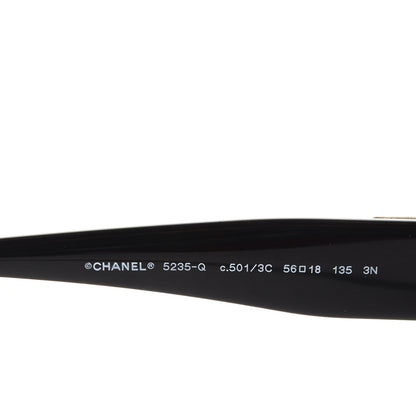 Chanel Acetate CC Turnlock Sunglasses 5235-Q Black Beige 4 of 7