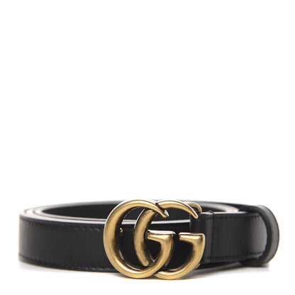 Gucci Calfskin Double G 20mm Belt 75 30 Black 1 of 4