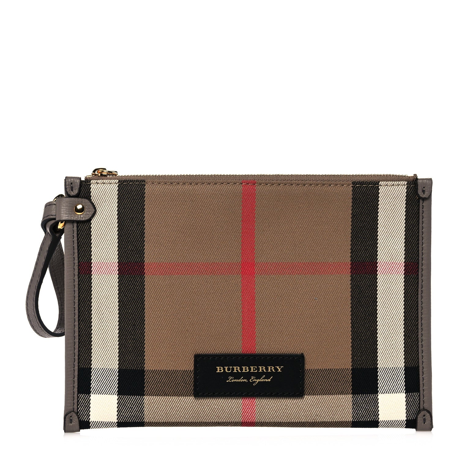 Burberry House Check Honeybrook Tote Pouch Thistle Grey 1 of 10