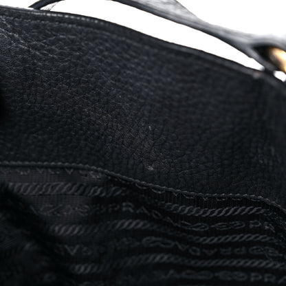 Prada Vitello Daino Side Pocket Tote Black 14 of 25