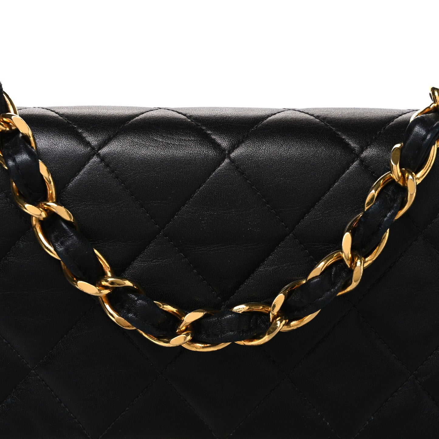 Lambskin Quilted XL Jumbo Single Flap Black