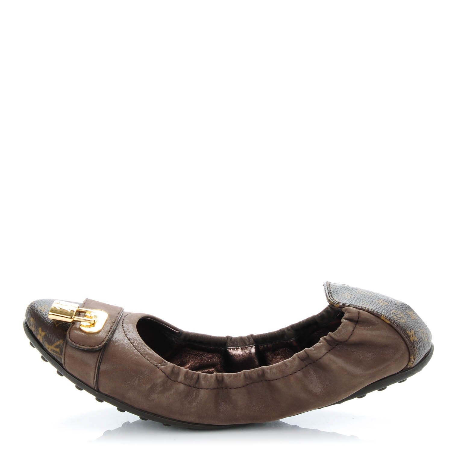 Louis Vuitton Monogram Suede Lucky Ballerina Flats 40 Brown 1 of 7