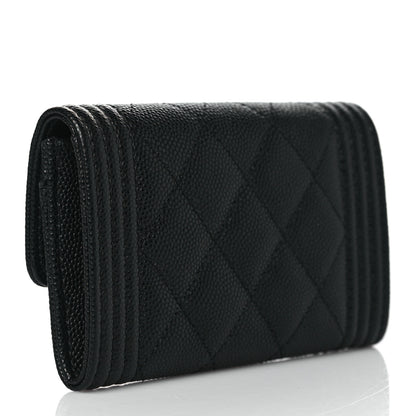 Chanel Caviar Quilted Boy Flap Card Holder Black 3 of 10