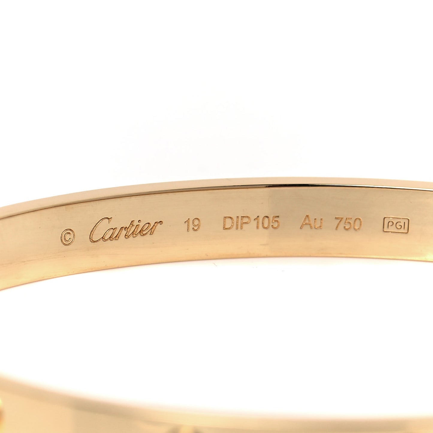 18K Yellow Gold LOVE Bracelet 19
