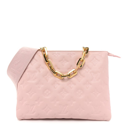 Louis Vuitton Lambskin Embossed Monogram Coussin PM Rose 1 of 15