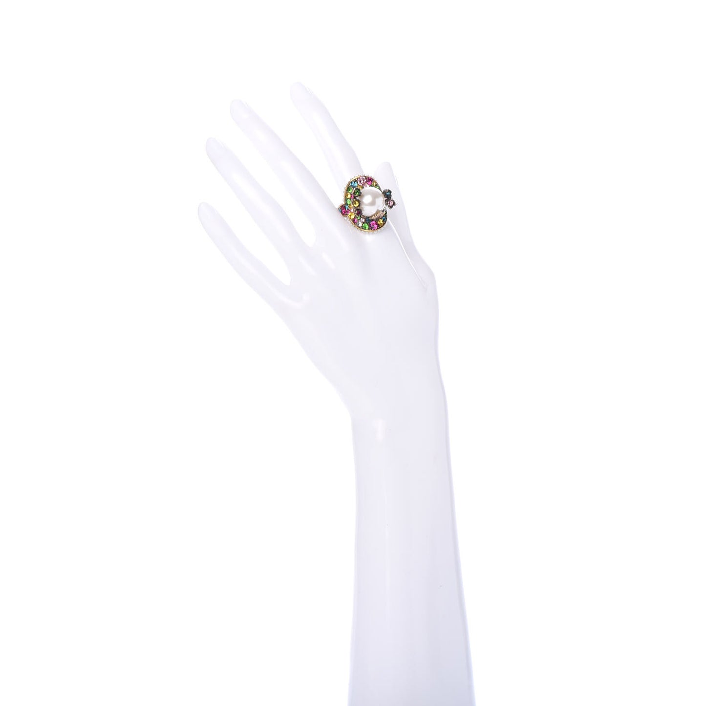 Swarovski Crystal Pearl Ring 16 Multicolor