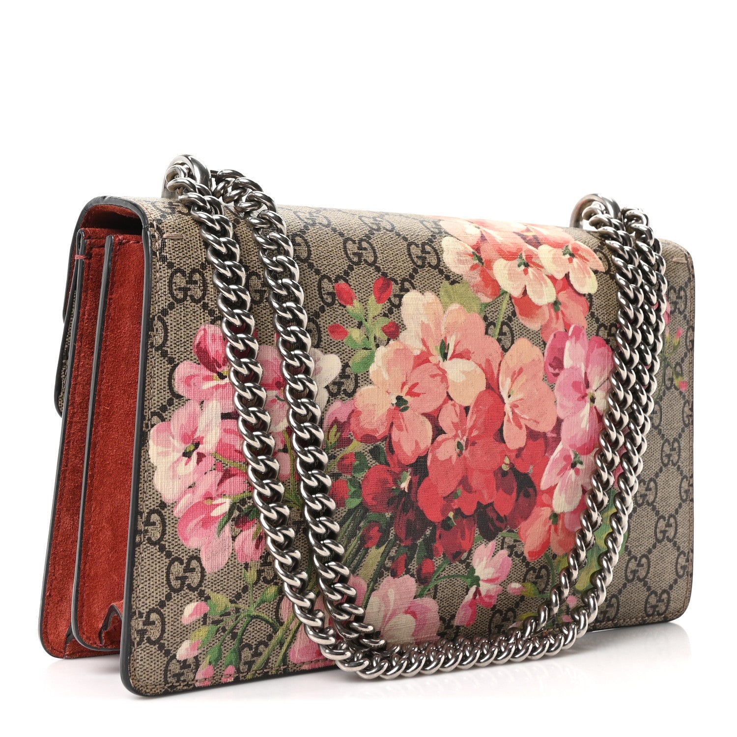 Gucci GG Supreme Monogram Blooms Small Dionysus Shoulder Bag Beige Multicolor Dry Rose 3 of 10