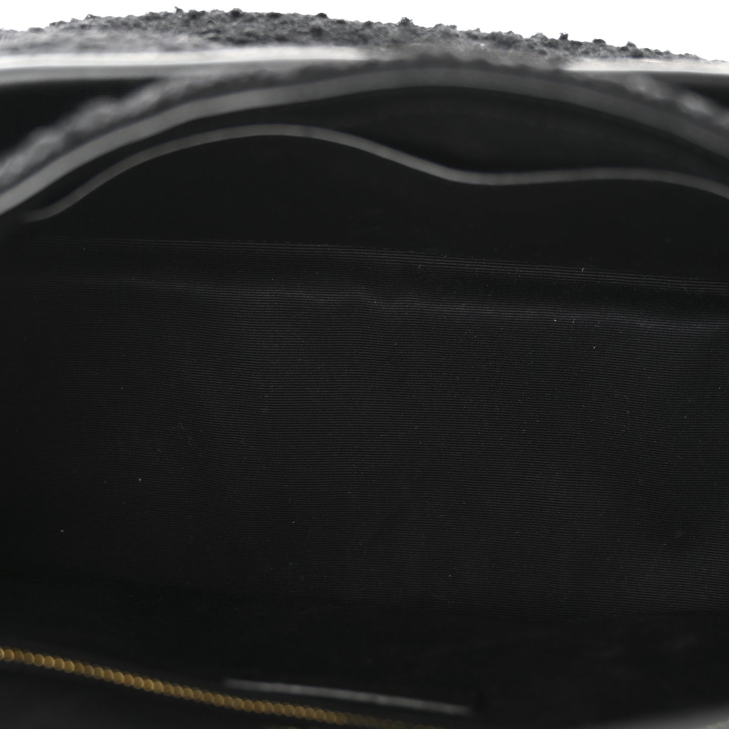 Boucle Tweed Monogram Medium Niki Chain Satchel Black